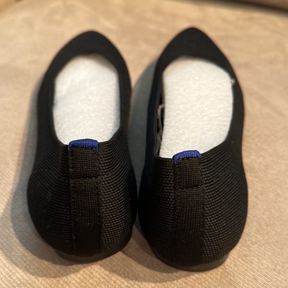 Black Woven Pointed Flats - Picture 3 of 4